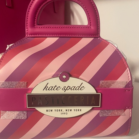 kate spade Handbags - Kate Spade Pink PASTRY Striped Women's Bag NWT